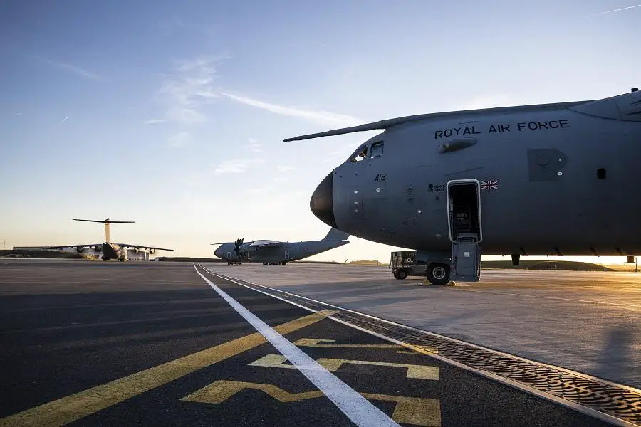 Royal Air Force A400M Atlas Conducts Natural Surface Operation Training in France