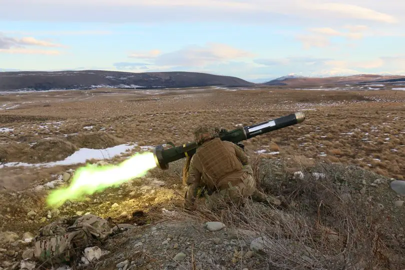 Royal New Zealand Infantry Regiment Firing Javelin AAWS-M During Exercise Kleidi Pass