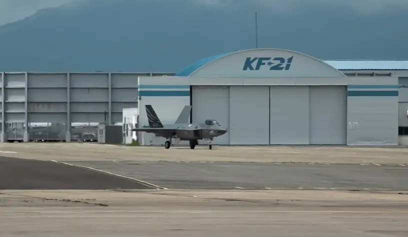 South Korean KAI KF-21 Boramae Fighter Jet Undergoing Taxiing Trials