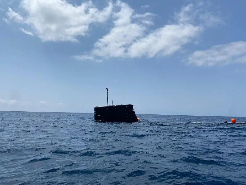 Spanish Navy Submarine Galerna (S 71) Conducts Its First Dive After Maintenance