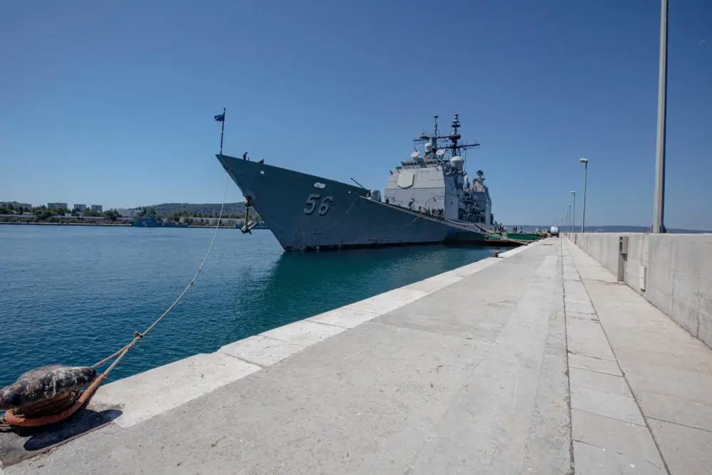 US Navy Guided-missile Cruiser USS San Jacinto (CG 56) arrives in Split, Croatia