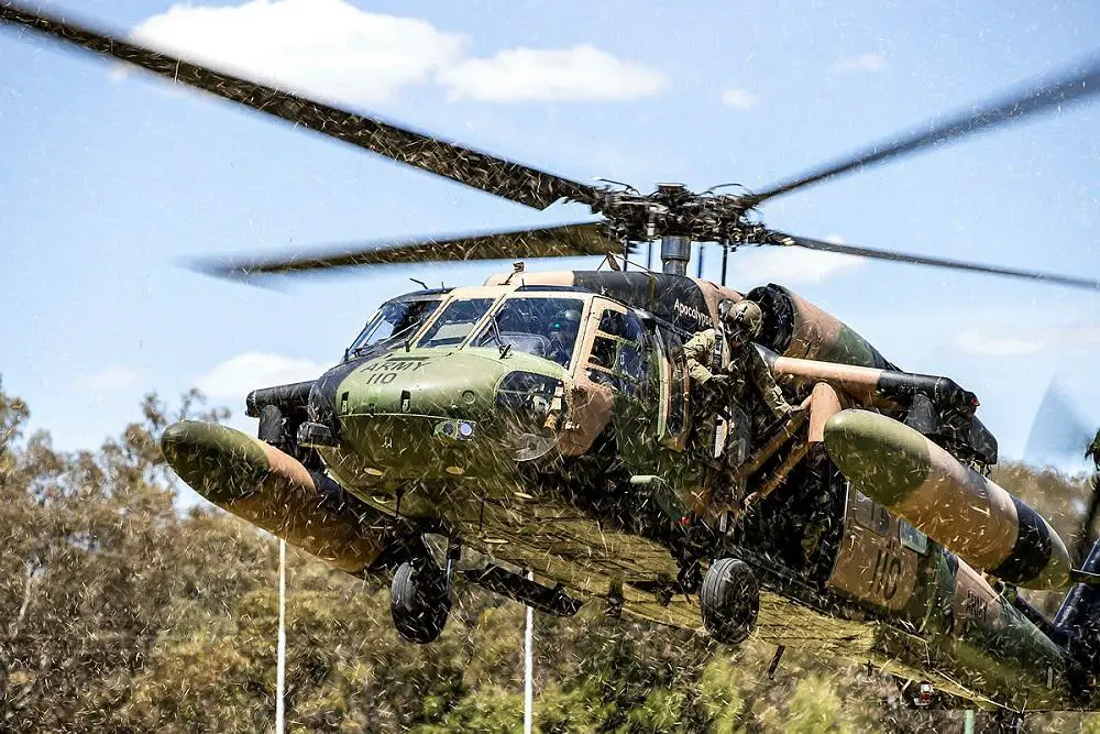 Australian Army’s 6th Aviation Regiment  Black Hawk Utility Helicopter.