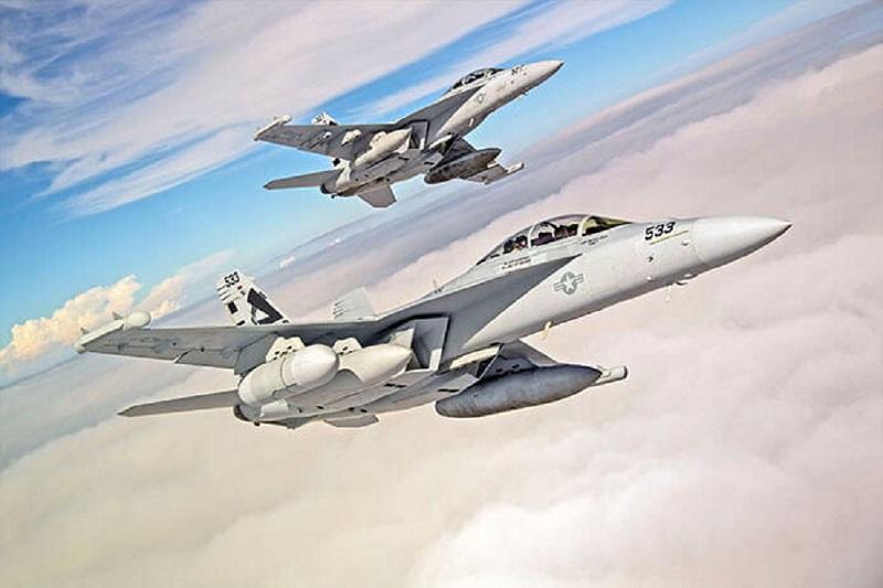 The Next Generation Jammer Mid-Band (NGJ-MB) flew on an EA-18G Growler carrier-based electronic warfare aircraft.
