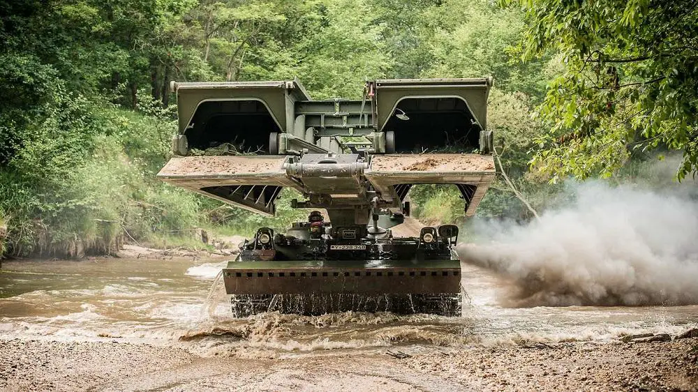 German Army BIBER Armoured Bridge-laying Vehicles 
