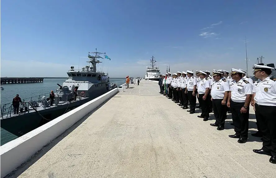 Kazakh Naval Forces Kazakhstan-class Missile Boat Saryarka Visits Azerbaijan