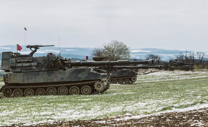  Latvian Land Forces M109A5Oe Self-propelled Howitzers