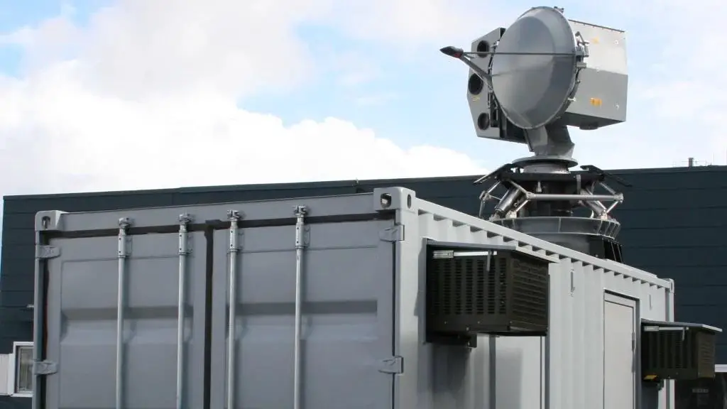 Ceros 200 director and-topside sensors mounted on a container which includes all equipment inside for operations and demonstrations in the us.
