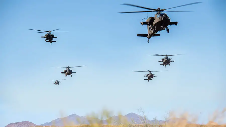 Boeing AH-64E V6 Apache Attack Helicopters