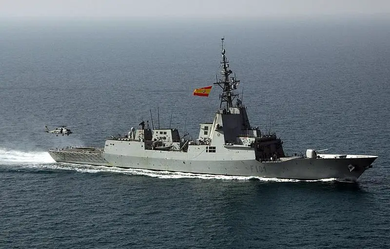 Spanish Navy air defence frigate Alvaro de Bazan (F101).