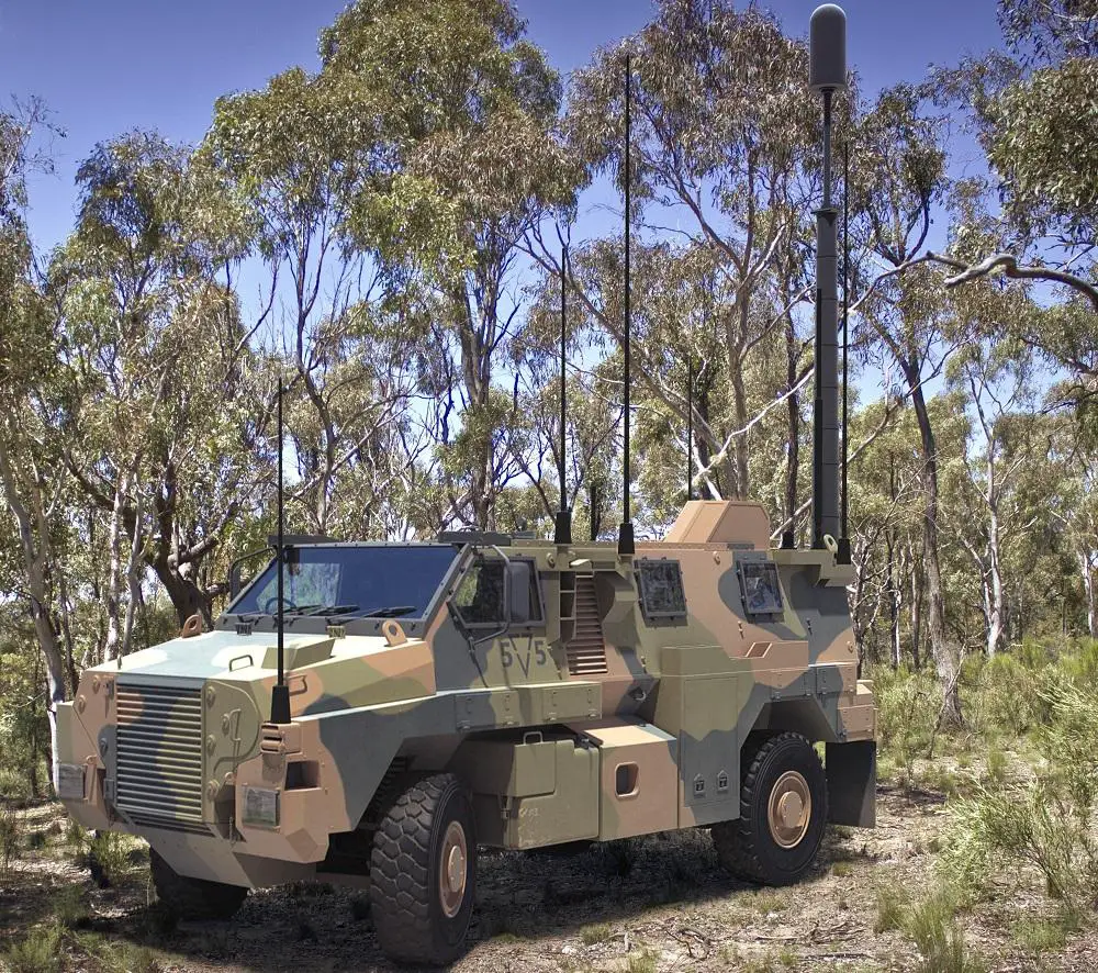 Protected Mobility Electronic Warfare Vehicle (PMEWV) variant of the Bushmaster