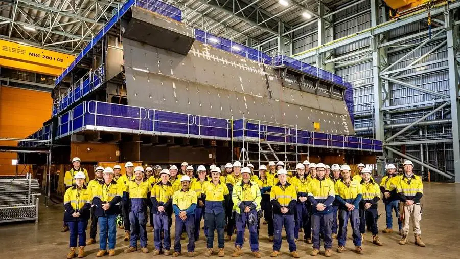 BAE Systems Completes First Prototype Block of Royal Australian Navy Hunter-class Frigate