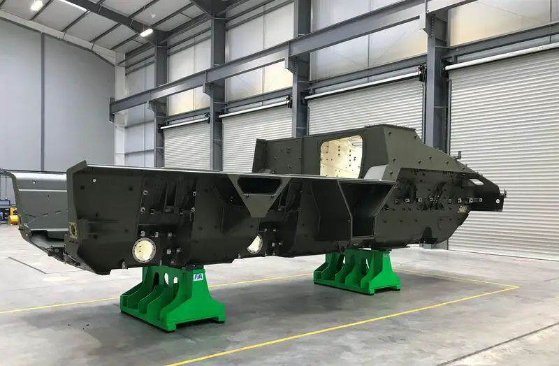 First British Army Boxer Drive Module Hull Completed