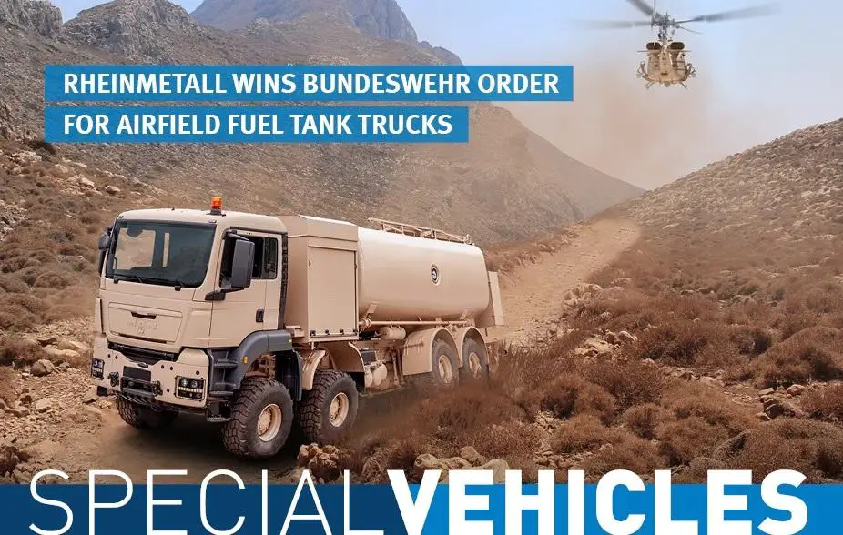 Rheinmetall to Supply 48 Airfield Fuel Tank Trucks to German Armed Forces