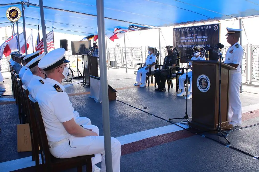 The Exercise Samasama-Lumbas 2022 participated by the Philippine Navy, U.S. Navy , and Royal Australian Navy was successfully accomplished and formally closed on October 18, 2022 held at BRP Jose Rizal FF150 while docked along Pier 5, Cebu Port Authority, Cebu City.