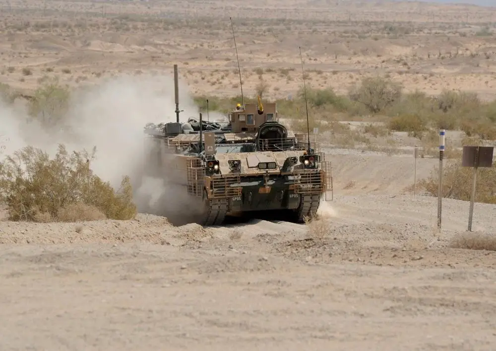 multiple AMPVs are undergoing reliability, availability, and maintainability (RAM) testing at U.S. Army Yuma Proving Ground (YPG), with each running many miles of simulated missions across road courses featuring various terrain conditions.