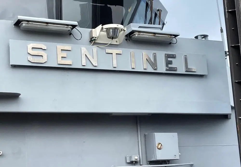 ‘Sentinel’, the former HMAS Maitland has arrived at Austal Australia’s Henderson shipyard, to commence the ‘modification phase’ of the Patrol Boat Autonomy Trial, for the Royal Australian Navy. (Photo by Austal Australia).