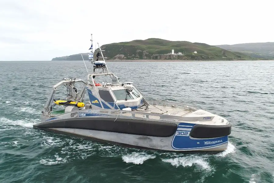 Elbit Systems Seagull Uncrewed Surface Vessel (USV) in Royal Navy WISEX Demonstrations