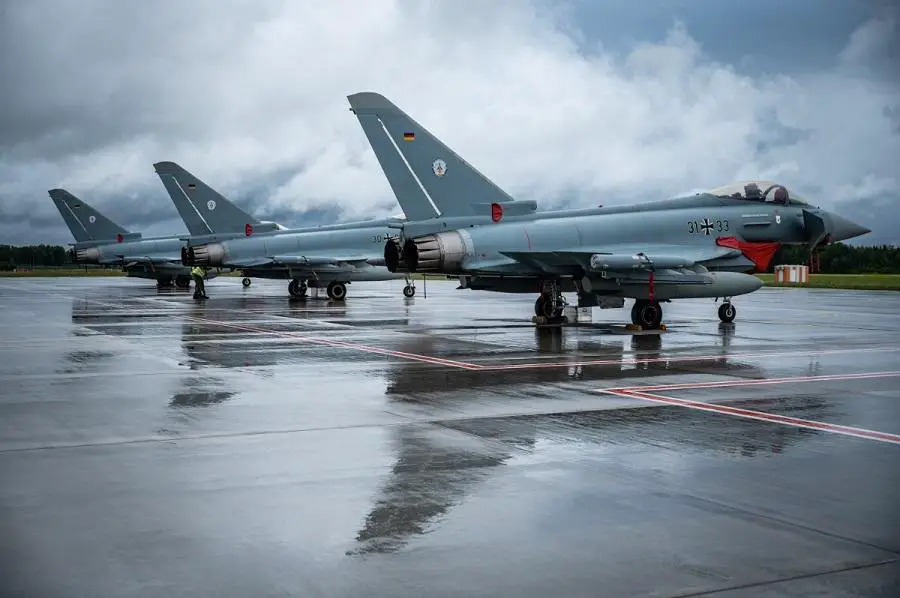 German Eurofighters arrived in Estonia at the beginning of August; they were launched on more than a dozen alert scrambles to safeguard the skies and protect the territorial integrity of the Baltic Allies.