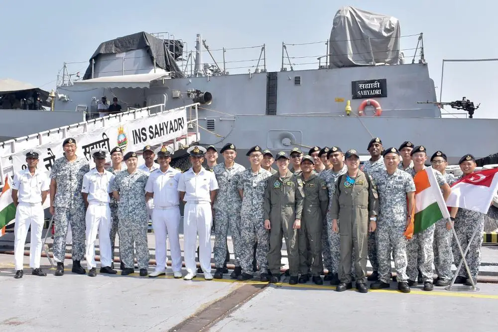 India Navy Conducts Maritime Exercise with Republic of Singapore Navy at Visakhapatnam