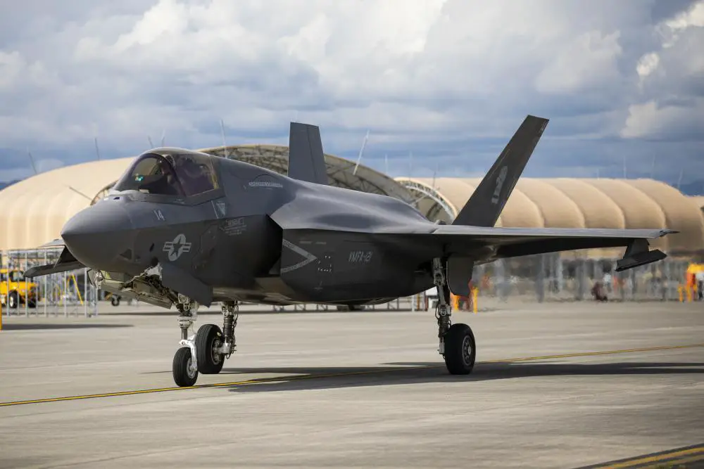 A U.S. Marine Corps F-35B Lightning II aircraft with Marine Fighter Attack Squadron (VMFA) 121 taxis the flight line after arriving to Marine Corps Air Station Iwakuni, Japan, Sept. 28, 2022. 
