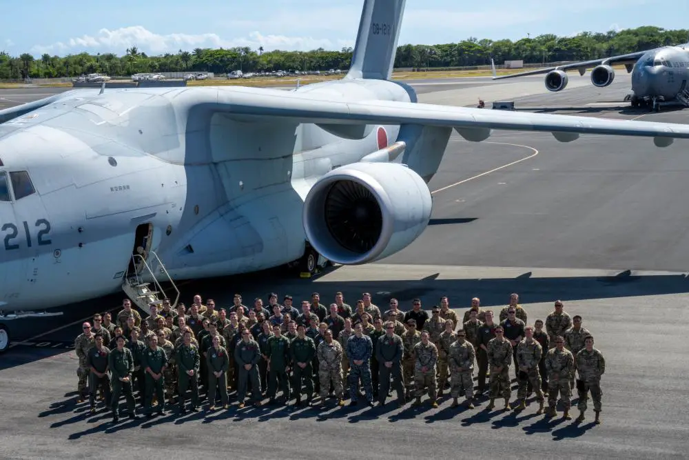 Japan Air Self-Defense Force C-2 and US Air Force C-17 Conduct First Bilateral Airlift Exercise