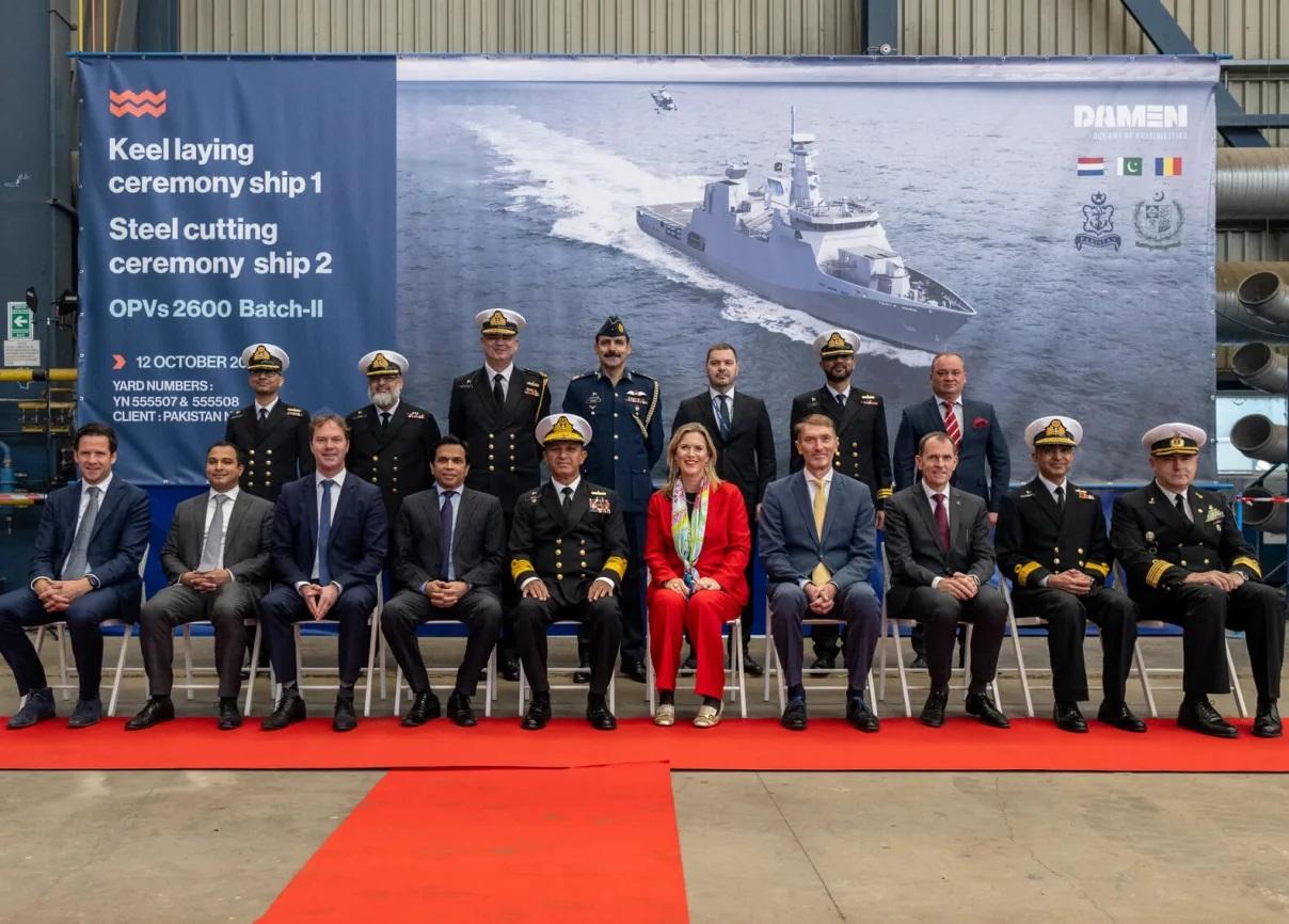 Damen Hold Keel Laying Ceremony for First Pakistan Navy Offshore Patrol Vessels