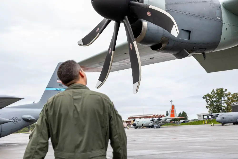 Master Sgt. Christopher Dumond, a flight engineer in the 109th Airlift Wing's 139th Airlift Squdron, conducts preflight maintenance checks on an LC-130H Ski Equipped aircraft; outiftted with newly overhauled NP2000 T56-15A (3.5 modified) engines. The flight tests the capabilites of the new engines.