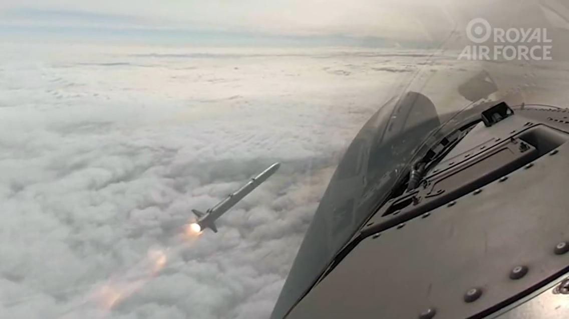 Royal Air Force Typhoons and F-35s Conduct Mass Firing of ASRAAM Missiles