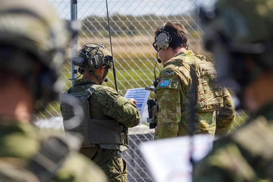 Philippine Air Force members work with RAAF Combat Controllers from 4 Squadron during Close Air Support training activities at Salt Ash Air Weapons Range near RAAF Base Williamtown, NSW. 