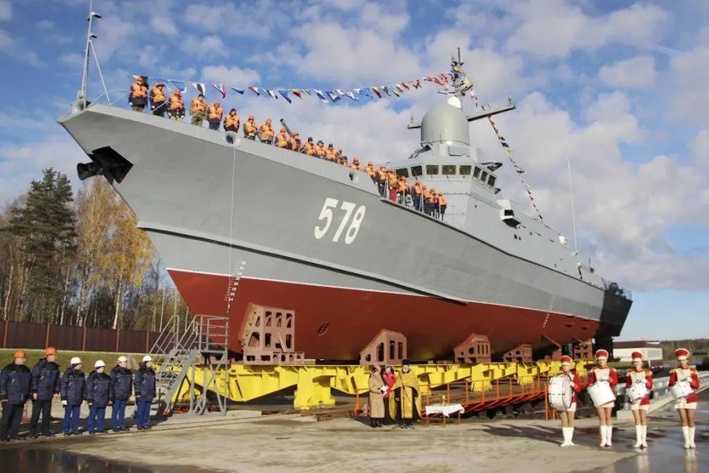  Launching of Karakurt-class Corvette Burya (257) at the Pella Shipyard