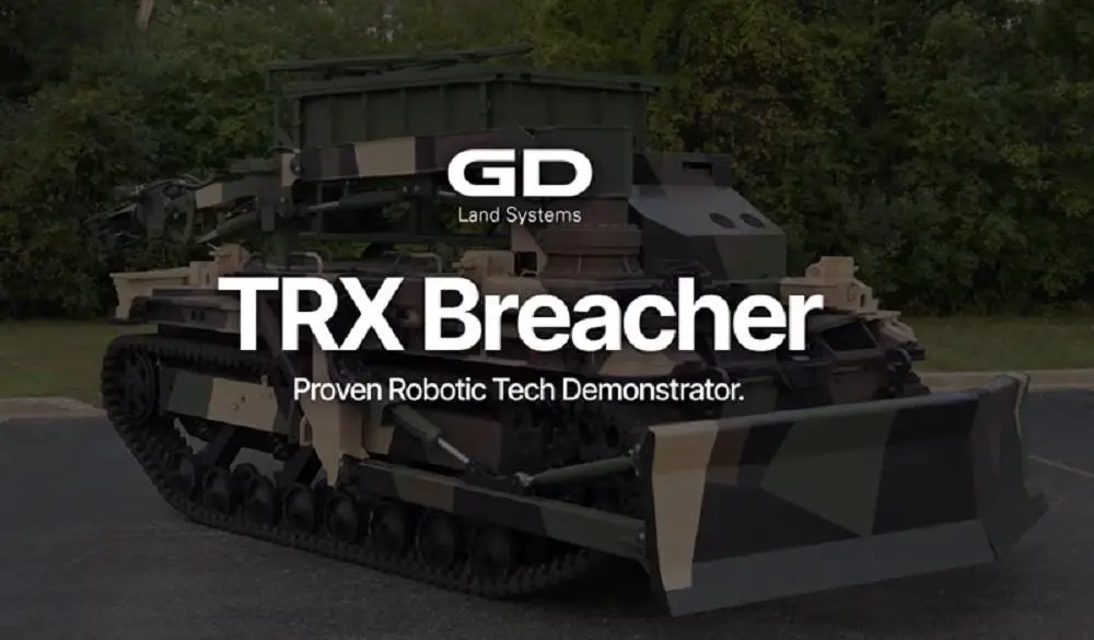 General Dynamics Land Systems Showcases TRX Breacher Technology Demonstrator