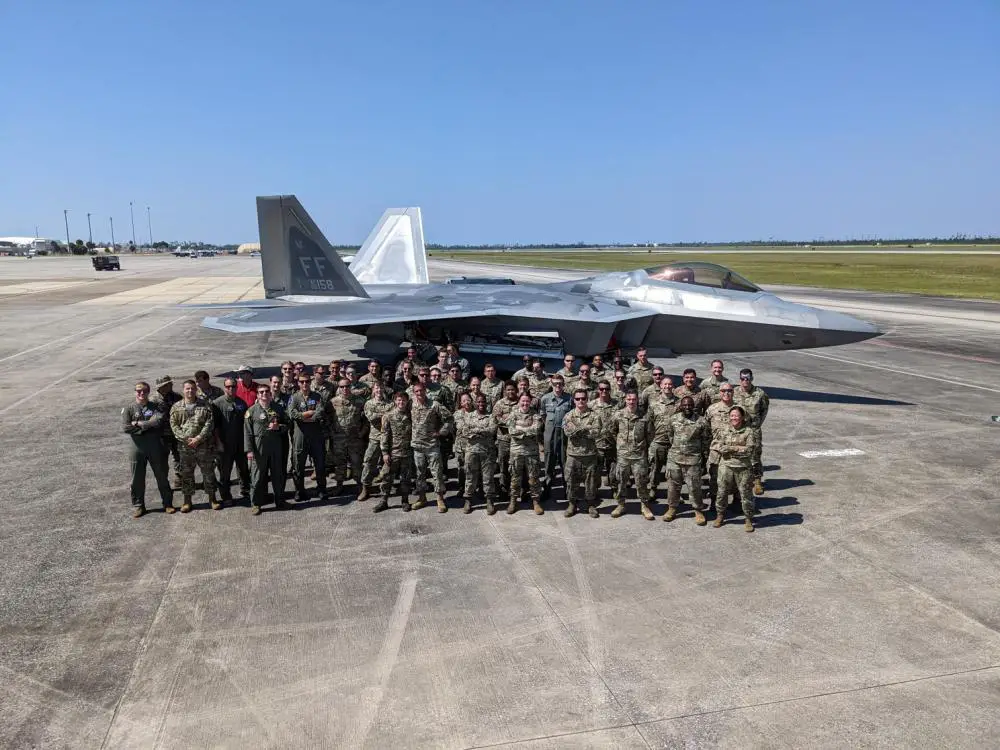US Air Force 1st Fighter Wing F-22 Raptor Breaks Record for Most Missiles Loaded