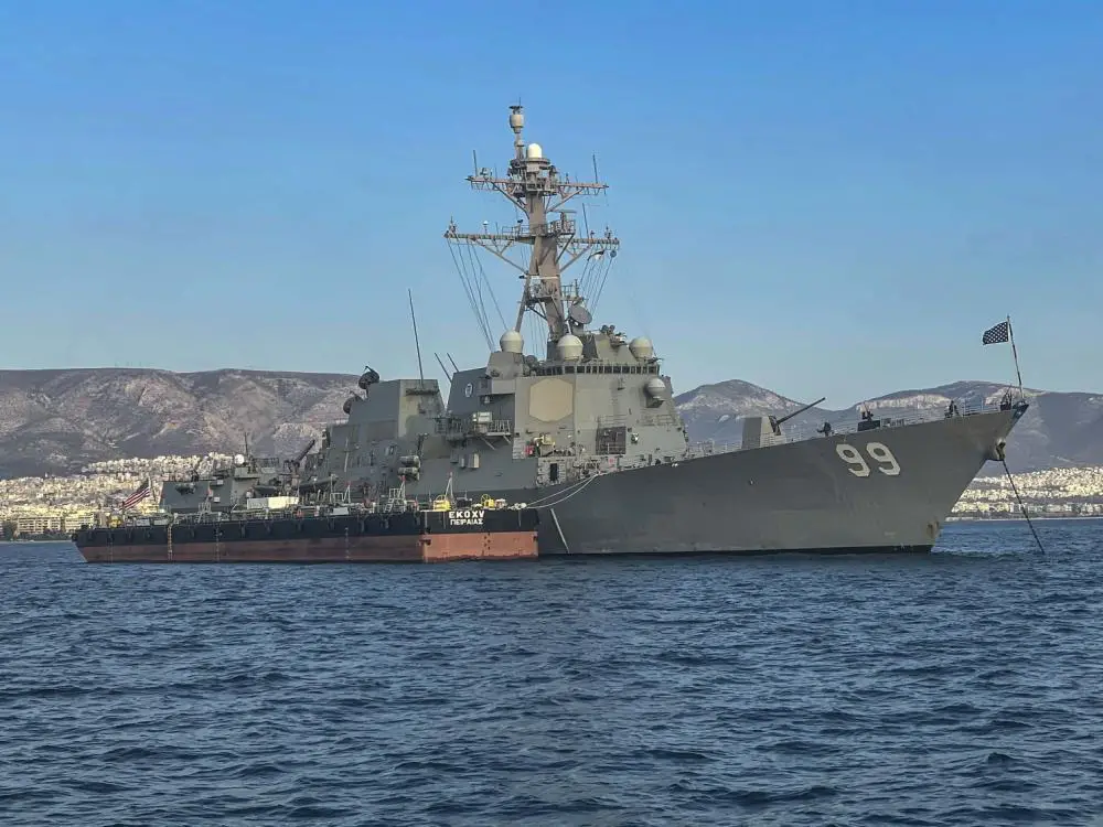 US Navy Guided-missile Destroyer USS Farragut (DDG 99) Arrives in Piraues, Greece