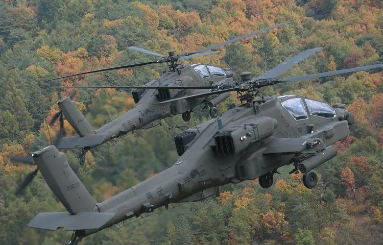 Republic of Korea Army AH-64E Apache Guardian attack helicopters