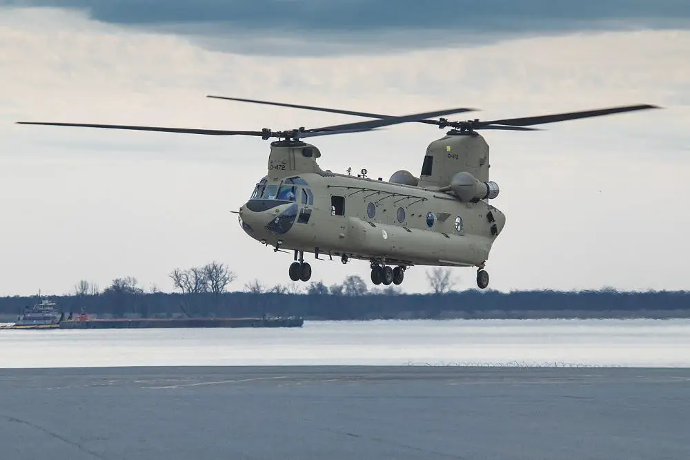 Boeing Delivers 20th CH-47F Chinook Transport Helicopter to Royal Netherlands Air Force
