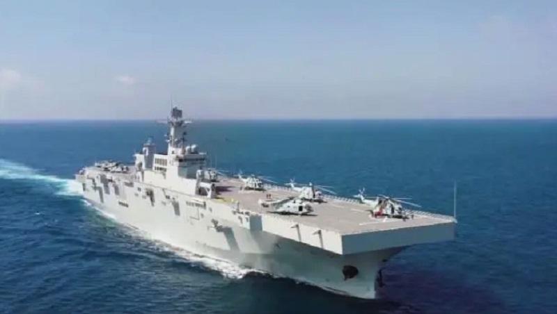 China's First Type-075 Amphibious Assault Ship Hainan Completes Training Assessment