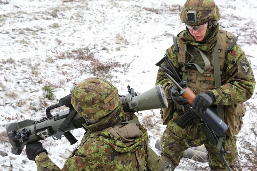 Future Estonian JNCO with Carl-Gustaf M4 recoilless rifle.