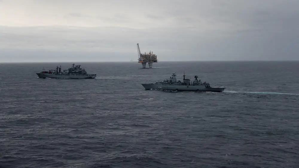 German Navy Helping Norway Protect Offshore Oil Rigs and Pipelines