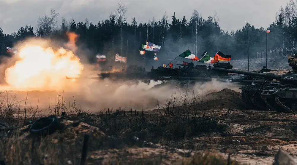 NATO eFP Battlegroup Latvia Demonstrate Firepower During Armoured Gunnery Competition