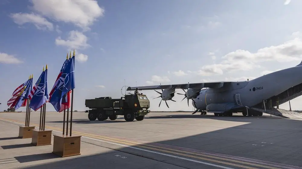 Royal Air Force Airbus A400M Atlas Conducts Trails with Romanian HIMARS Weapons system