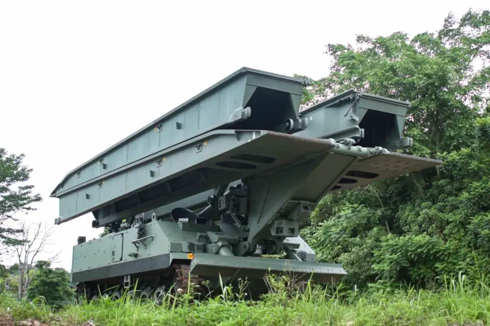 Singapore Army Unveils Hunter Armoured Vehicle Launched Bridge (HT-AVLB)