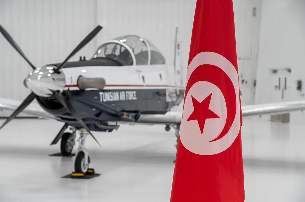 Tunisian Air Force Receives First Beechcraft T-6C Texan II Trainer Aircraft