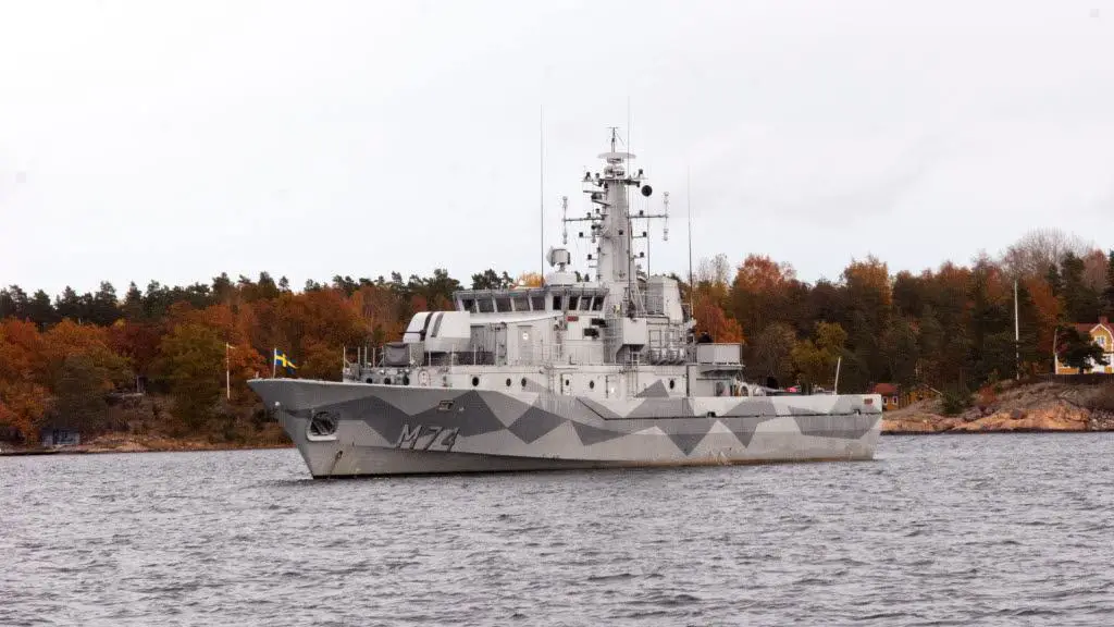 Swedish Navy Koster class mine-countermeasure vessel HMS Kullen