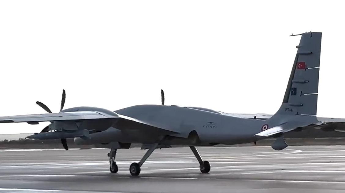 Bayraktar Akinci Unmanned Combat Aerial Vehicle Fires TRG-230-IHA Supersonic Missile