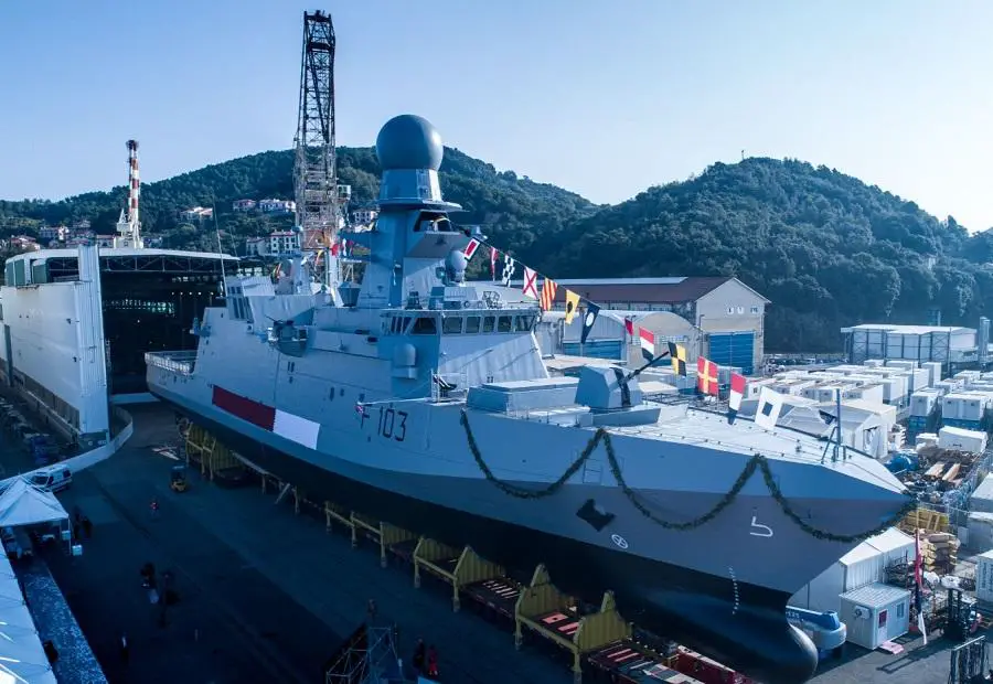 Italian Shipbuilding Fincantieri Hands Over Corvette Al Khor (F103) to Qatari Emiri Navy