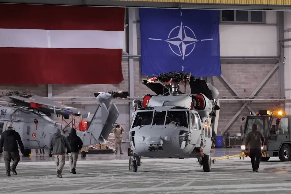 A UH-60M Black Hawk helicopter delivered to Latvian Air Force. (Photo by Latvian National Armed Forces)