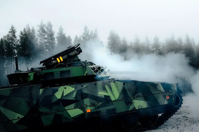 MBDA and BAE Systems Demonstrate AKERON MP Missile on CV90 Infantry Fighting Vehicle