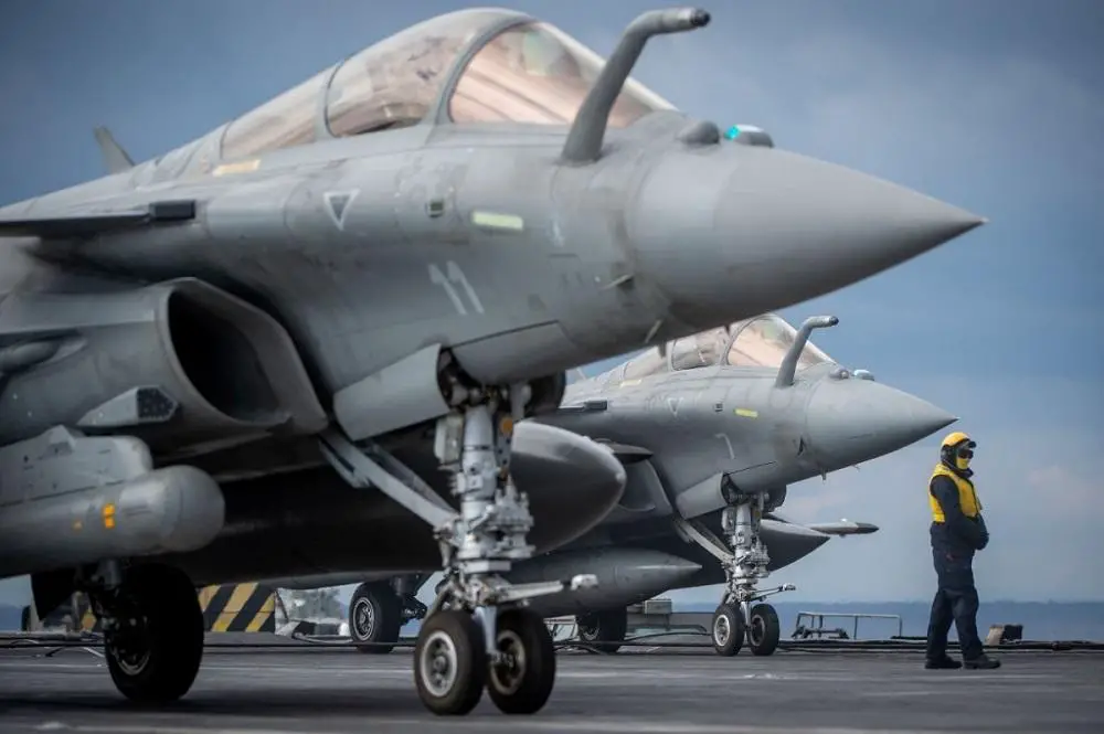 Royal Air Force Fighters Cooperate with French Strike Group in Eastern Mediterranean