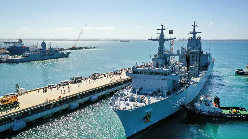 HMAS Stalwart arrives home to family and friends after the ship completed a three -month regional presence deployment. 