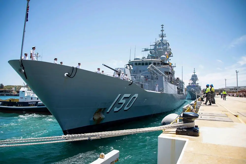 Royal Australian Navy HMAS Stalwart and HMAS Anzac Return Home for Christmas